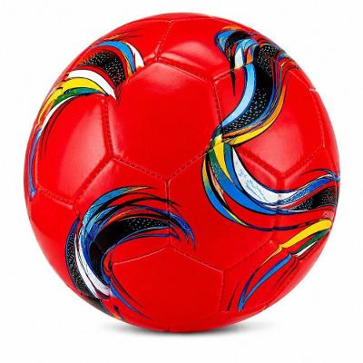 Bola de Futebol Infantil Recreativa Colorida Resistente para Lazer Praia Parque Vermelho PVC