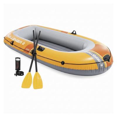 Barco Bote Inflável Challenger 2 Pessoas Até 200kg Amarelo Intex