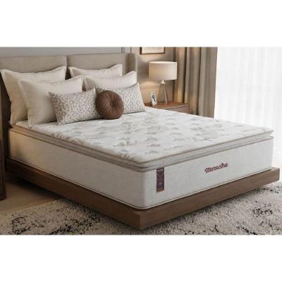 Colchão King Molas Ensacadas Pillow Top Americano 193x203x28 Azul Hellen Estofados e Colchões
