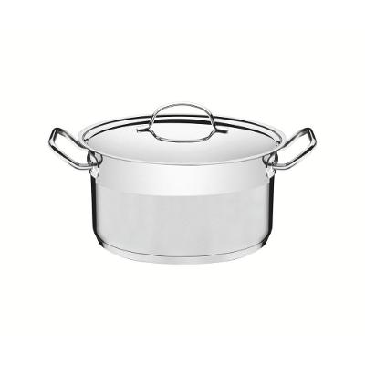 Caçarola Funda Professional Aço Inox Fundo Triplo 1,8L Tampa Plana 16CM Tramontina