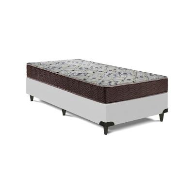 Cama Box com Colchão Solteiro Iso 150 D45 Solteirão Espuma Branco Ortobom