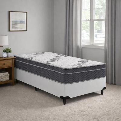 Cama Box com Colchão Solteiro Airtech 100 D33 Espuma D33 Tratamento Antiácaro Branco Ortobom
