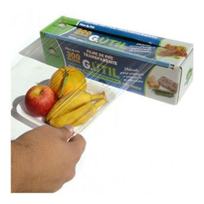 Filme PVC Esticável para Alimentos 38CM 300M com Serrilhas Esterilizado 220°C Guarufilme