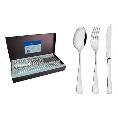 Faqueiro Mônaco 48 Peças Aço Inox para Churrasco Prata Tramontina