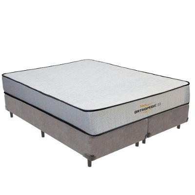 Cama Box com Colchão Queen Orthopedic Ortopillow Espuma D33 Cinza Vtech 158CM