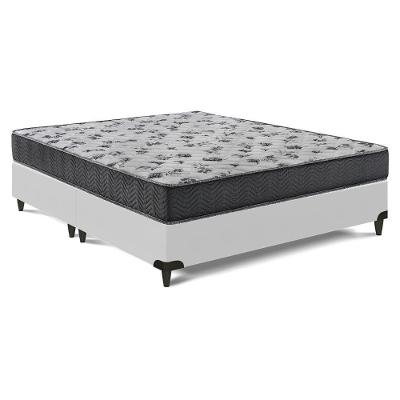 Cama Box com Colchão Queen Iso 100 D33 Espuma Branco Ortobom