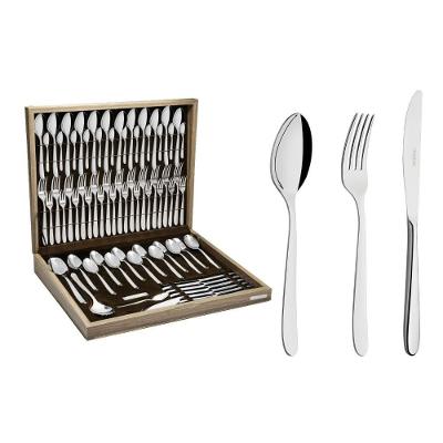Faqueiro Cannes 76 Peças Aço Inox Alto Brilho para Mesa Prata Tramontina