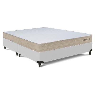 Cama Box com Colchão Poli D33 Ortoclass Espuma Branco Ortobom