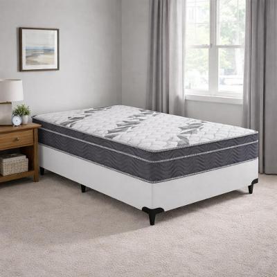 Cama Box com Colchão Casal Airtech 100 D33 Espuma Branco Ortobom