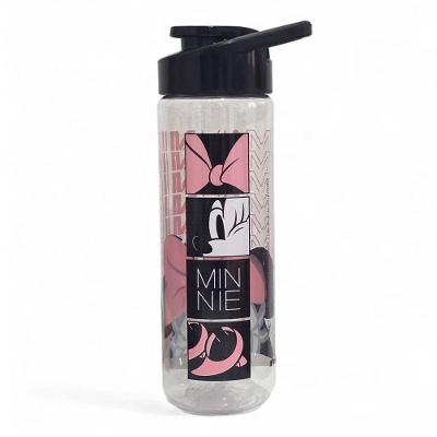 Garrafa Água Squeeze Minnie Plástico BPA Free Cristal Transparente 700ML Plasduran Plásticos