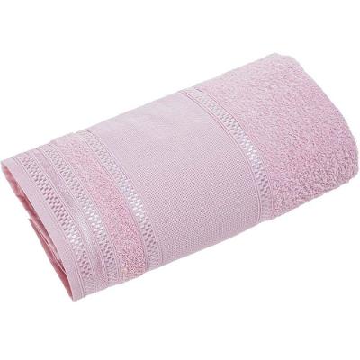 Toalha de Banho Ponto Cruz 68x135CM 100% Algodão 390g-m² Rosa Bene Casa