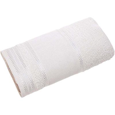 Toalha de Banho Ponto Cruz 68x135CM 100% Algodão 390g-m² Creme Bene Casa