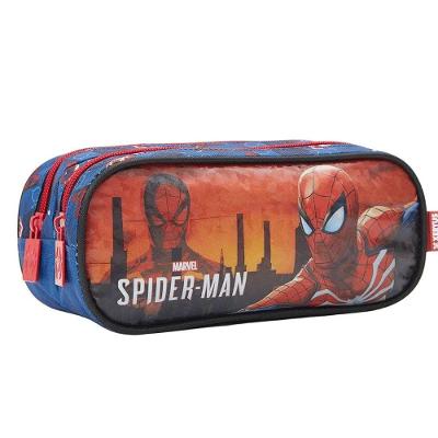 Estojo Escolar Duplo Xeryus 13355 Poliéster Spider Man Homem Aranha