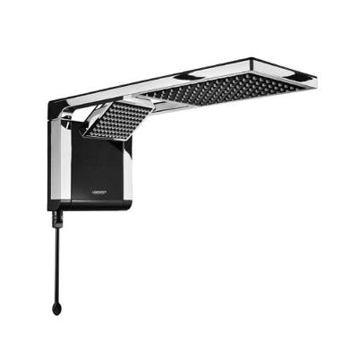 Ducha e Chuveiro Elétrico Acqua Duo 7800W Press Plus Preta e Cromada Lorenzetti 220V