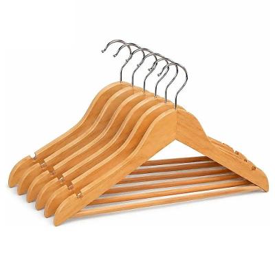 Kit 6 Cabides de Madeira com Recortes para Alças 45cm Tuut