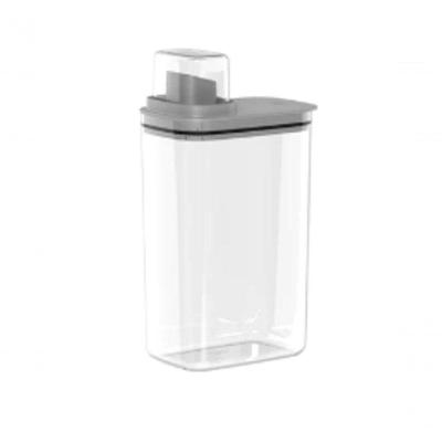 Dispenser para Sabão e Líquidos Flow Armazenamento Poliestireno Tampa Hermética Lavanderia Cinza Yoi