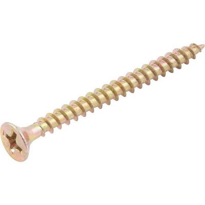 Parafuso para Madeira Chipboard Cabeça Chata Fenda Cruzada Phillips Bicromatizado Vonder 3,5MM X