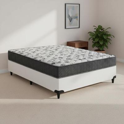 Cama Box com Colchão Casal Iso 100 D33 Espuma Branco Ortobom