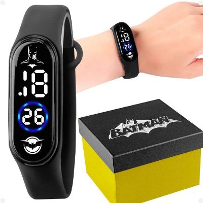 Relógio Infantil Digital Orizom Kids Batman Esportivo Prova Dagua Silicone Preto