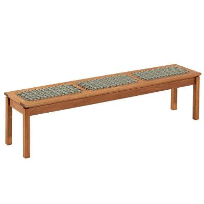 Mesa de Jantar Trammare C07 6 Lugares Tampo MDF com 2 Bancos Corda Náutica Verde Oliva 180CM Lyam
