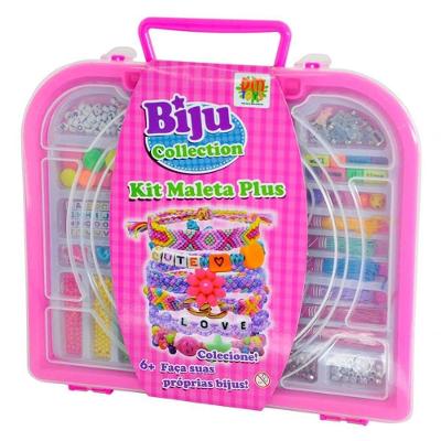 Maleta de Bijuteria DMT6315 Kit Plus Biju Collection com Diversos Acessórios DM Toys