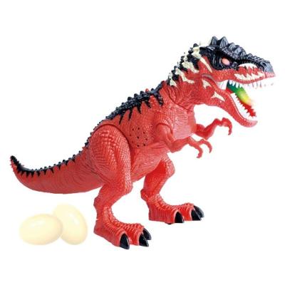Boneco Dinossauro Tiranossauro Rex Eletrônico com Luz Anda Mexe a Cabeça Coloca Ovos DM Toys