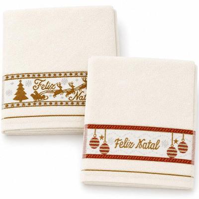 Kit 10 Toalhas de Mãos e Lavabo 30x50CM 100% Algodão 400g-m² Macia Creme e Pérola Bene Casa