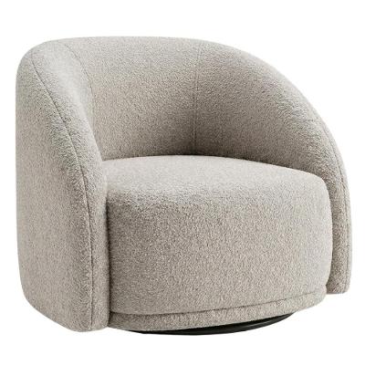 Poltrona Decorativa Joy Base Giratoria Boucle Milani Movelaria