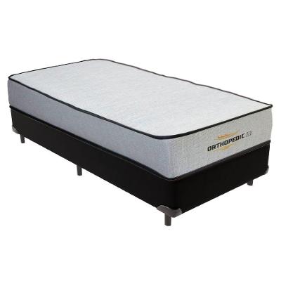Cama Box com Colchão Solteirão Orthopedic Ortopillow Espuma D33 Preto Vtech 96CM