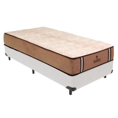 Cama Box com Colchão Solteirão Madrid Molas Ensacadas Branco Vtech