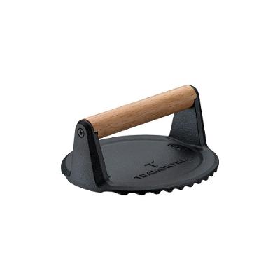 Prensador para Hamburguer Fargo Moldar Hamburgueres Ferro Fundido Preto Tramontina 17CM