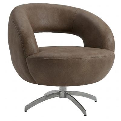 Poltrona Decorativa Topazio Base Giratoria Courino Couro Sintetico Milani Movelaria