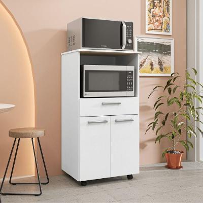 Balcão Duplo para Forno e Micro-Ondas Duetto 2 Portas 1 Gaveta 61CM Branco Kit's Paraná