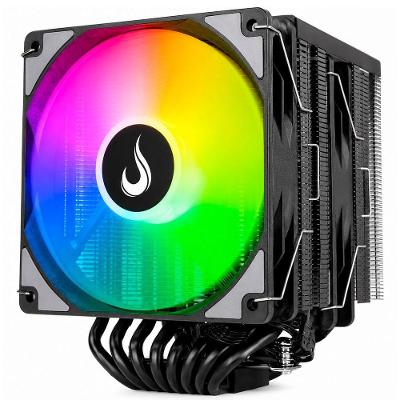 Air Cooler para Processador Storm 8 Black ARGB RM-ACST-ARGB-B 2x 120mm 8 Heatpipes Cobre Iluminacao