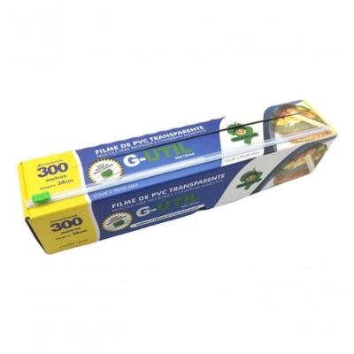 Filme PVC Esticável com Trilho Cortante 38x300m para Alimentos Refrigerados PVC Alta Elasticidade