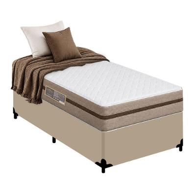 Cama Box Solteiro Bioclassic Molas Ensacadas Sintético Bege Royal Sleep