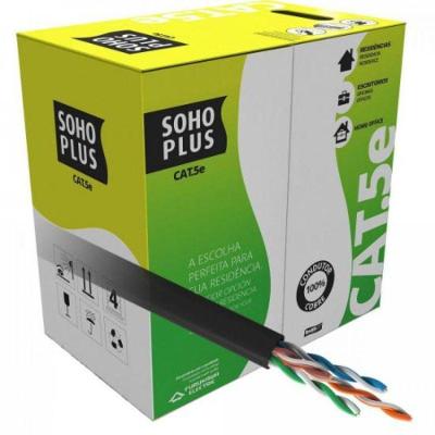 Cabo de Rede Cat.5e U-UTP 24AWG 4 Pares Preto 305m Furukawa Sohoplus