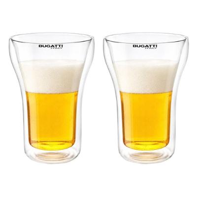 Jogo 2 Copos Long Drink BGD350N Vidro Borossilicato Parede Dupla Transparente Bugatti 350ML