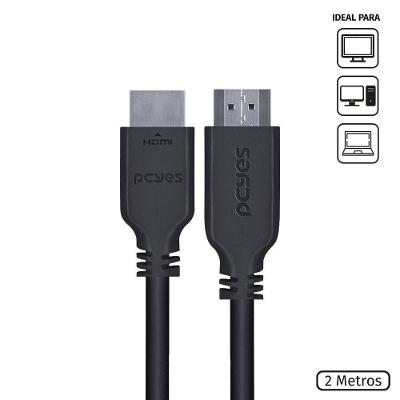 Cabo Displayport para HDMI 2.0 Pdphm-2 4K 30Hz Preto 2M Pcyes