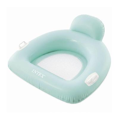 Boia Poltrona Inflável 56801 Descanso Flutuador Assento em Tela Rede Verde Intex
