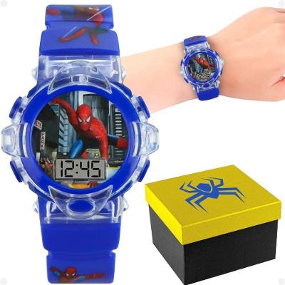 Relogio Infantil Kids Digital Silicone Led Azul com Detalhes em Vermelho Orizom