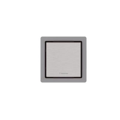 Ralo Neo Square S com Grade Retentora Valvula Anti Retorno Alta Vazao Prata Tramontina