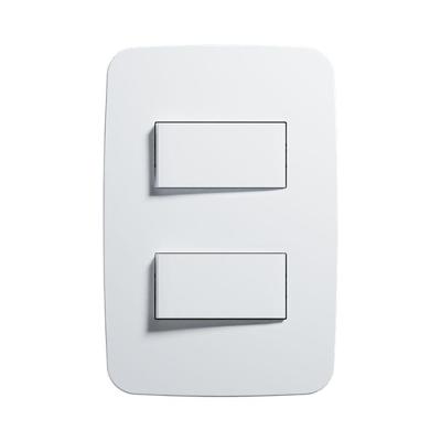 ABB Eletricação Origen CJ Conjunto Interruptor com Placa 2 Teclas Simples 4x2 para Automacao