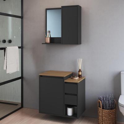 Armários Modulares de Banheiro CRART-CON019 2 Portas 1 Prateleira MDP 60CM Grafite Multimóveis