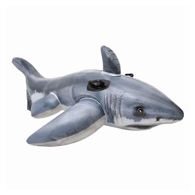 Boia Inflável Infantil 57525 Tubarão Até 40kg Flutuador 173cm Branco Intex