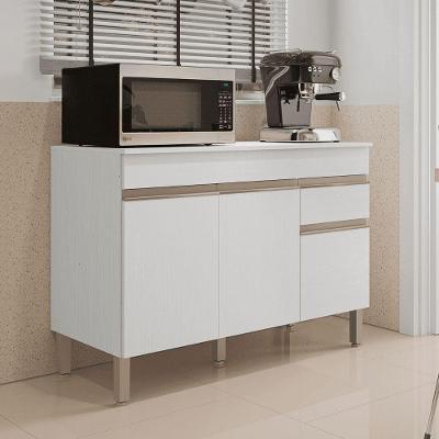 Balcão com Gaveteiro Linea 3 Portas 1 Gaveta MDP Supremo Kit's Paraná