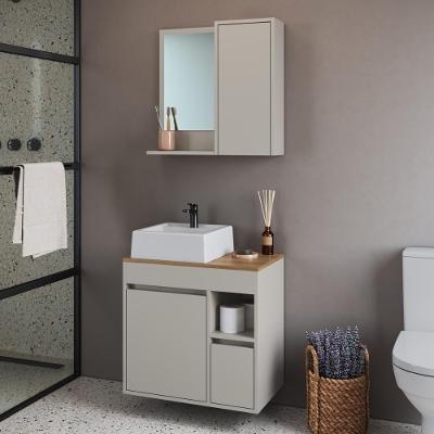 Armários Modulares de Banheiro CRART-CON012 2 Portas 1 Gaveta MDP 60CM Bege Multimóveis