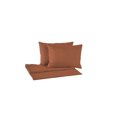 Peseira de Cama Queen Comfort Microfibra 100% Poliéster 5 Peças Terracota