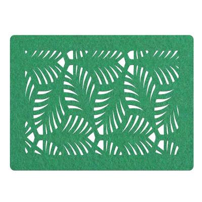 Kit 2 Jogo Americano De Feltro Folhas Verde Limão