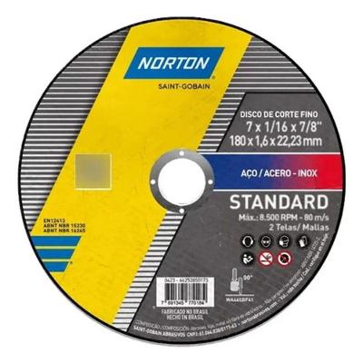 Disco de Corte para Aço e Inox Standard 7 X 1-16 X 7-8 Alta Eficiência Norton